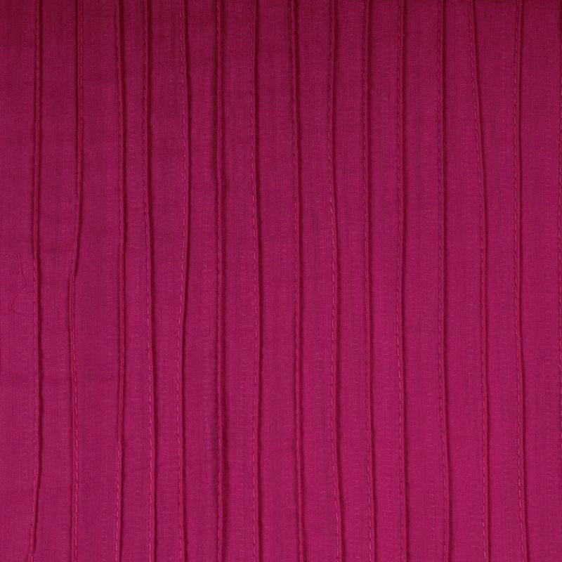 Hot Pink - Pintuck Plain Pure Cotton Fabric