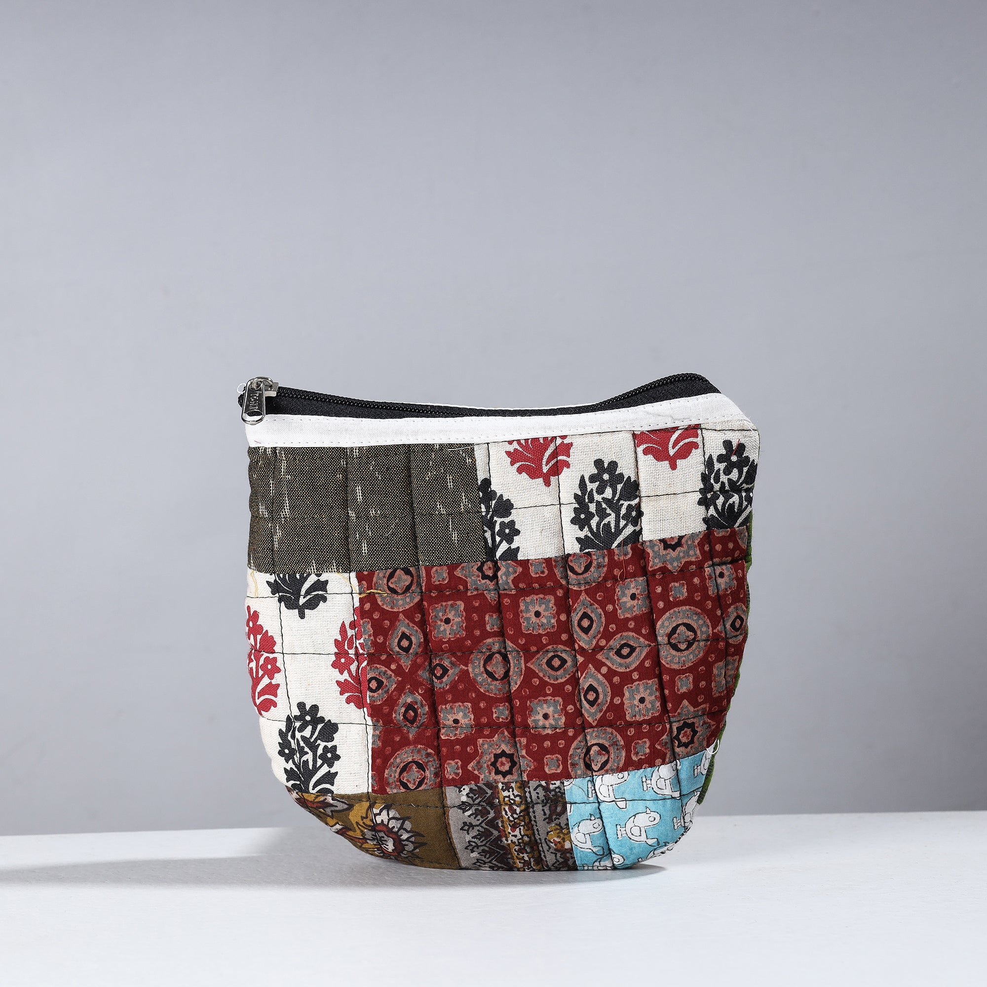  Handmade Cotton Fabric Quilted Patchwork Utility Pouch 