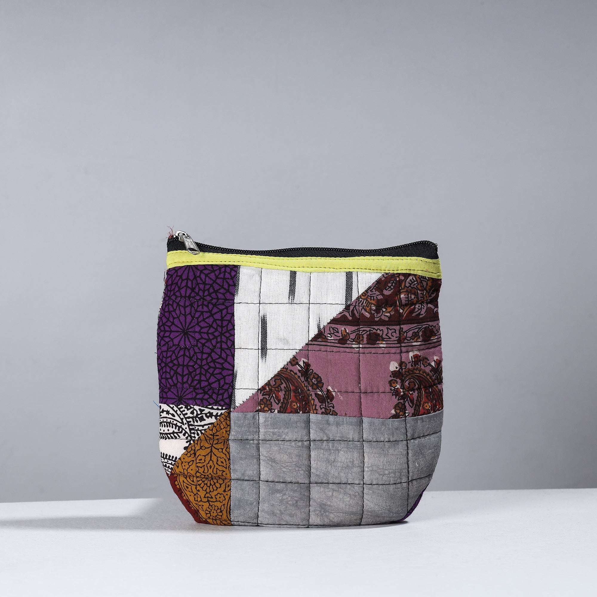  Handmade Cotton Fabric Quilted Patchwork Utility Pouch 