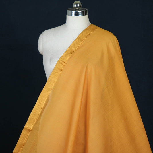 Light Yellow - Original Mangalagiri Handloom Cotton Fabric with Zari Border
