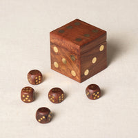 wooden dice box 