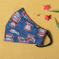 Bindaas Block Printed Cotton 3 Layer Maska Snug Fit Face Cover 