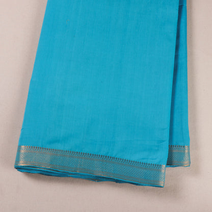 Sky Blue - Original Mangalagiri Handloom Cotton  Zari Border Fabric