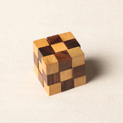 Buy Handcrafted Sheesham Wood Snake Cube Puzzle Online in India l   by ASHARAM HANDICRAFTS l iTokri आई.टोकरी