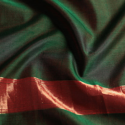 Green - Traditional Maheshwari Silk Handloom Zari Work Stole
