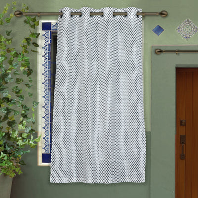 block printed window curtain
