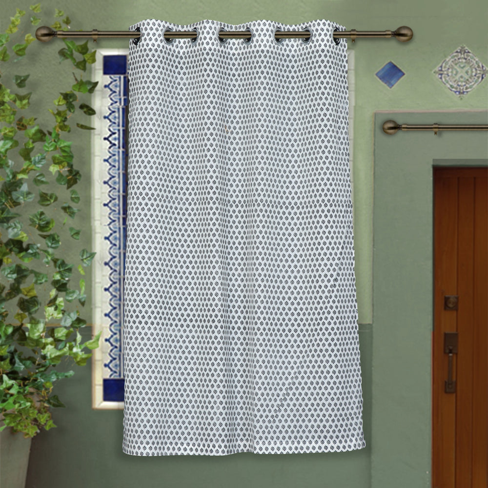 block printed window curtain
