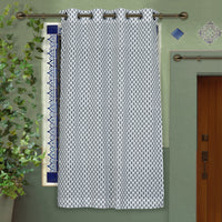 block printed window curtain
