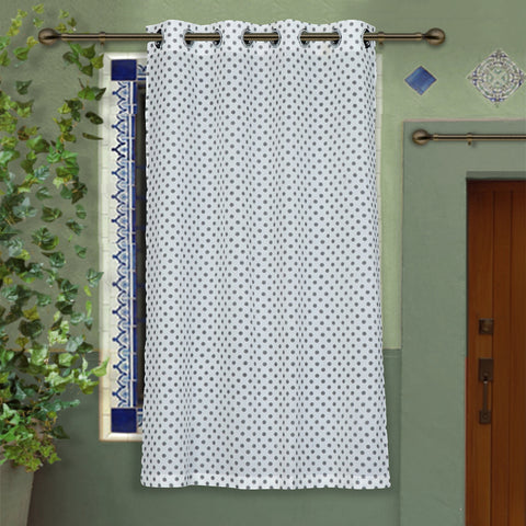 block printed window curtain
