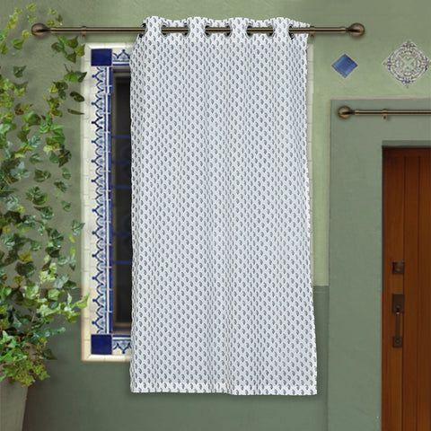 block printed window curtain
