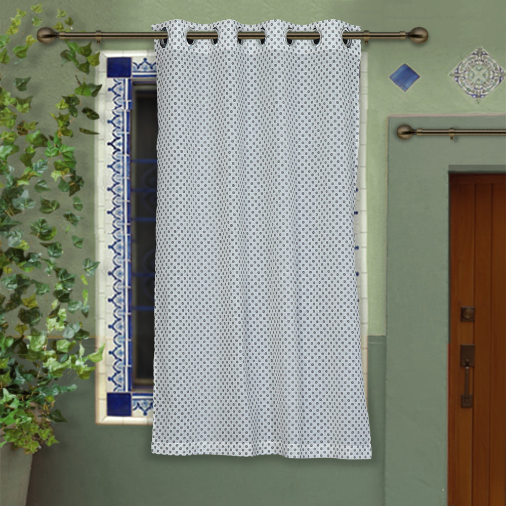 block printed window curtain
