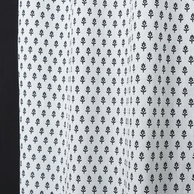block printed window curtain