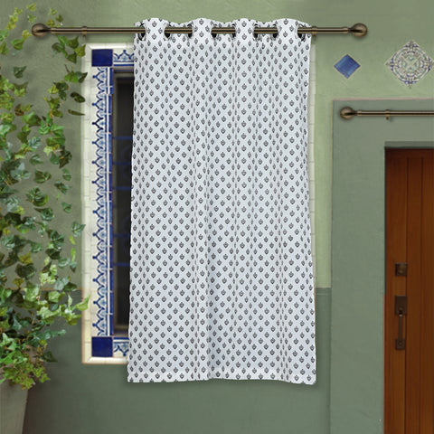 block printed window curtain
