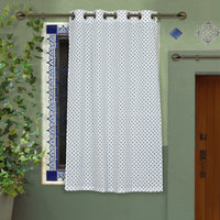 block printed window curtain
