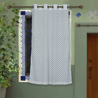 block printed window curtain
