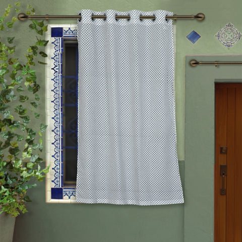 block printed window curtain
