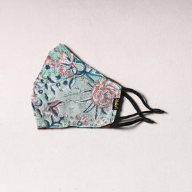  Sanganeri Block Printing Cotton 3 Layer Snug Fit Face Cover 