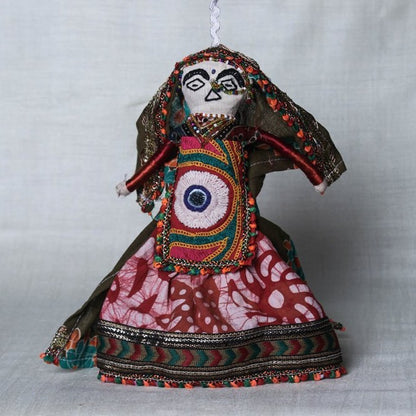 Traditional Kutchi Embroidery Handmade Doll (Dhingli)