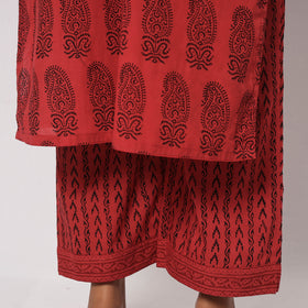  Bagh Block Printed Cotton Kurta with Palazzo & Dupatta Set 