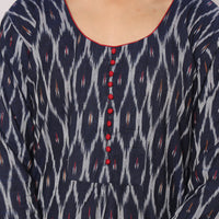 Pochampally Ikat Kurta with Palazzo & Dupatta Set
