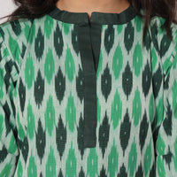 Pochampally Ikat Kurta with Palazzo & Dupatta Set
