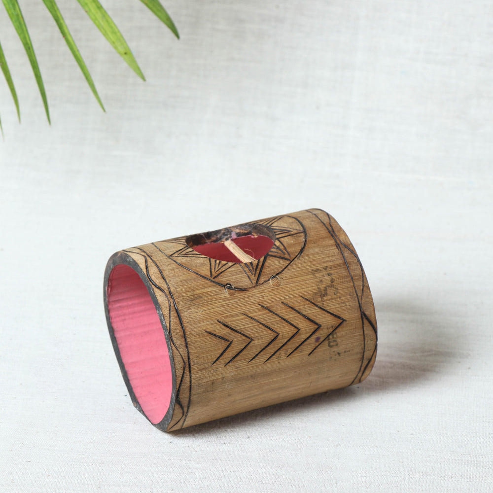 Bamboo Candle Stand
