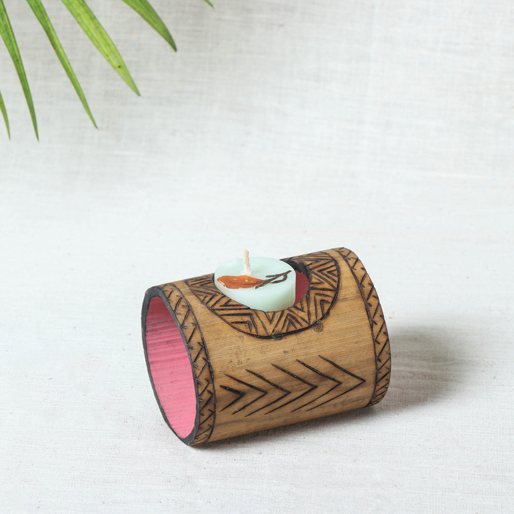 Bamboo Candle Stand