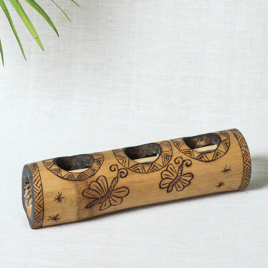 Bamboo Candle Holder - 3 Candle