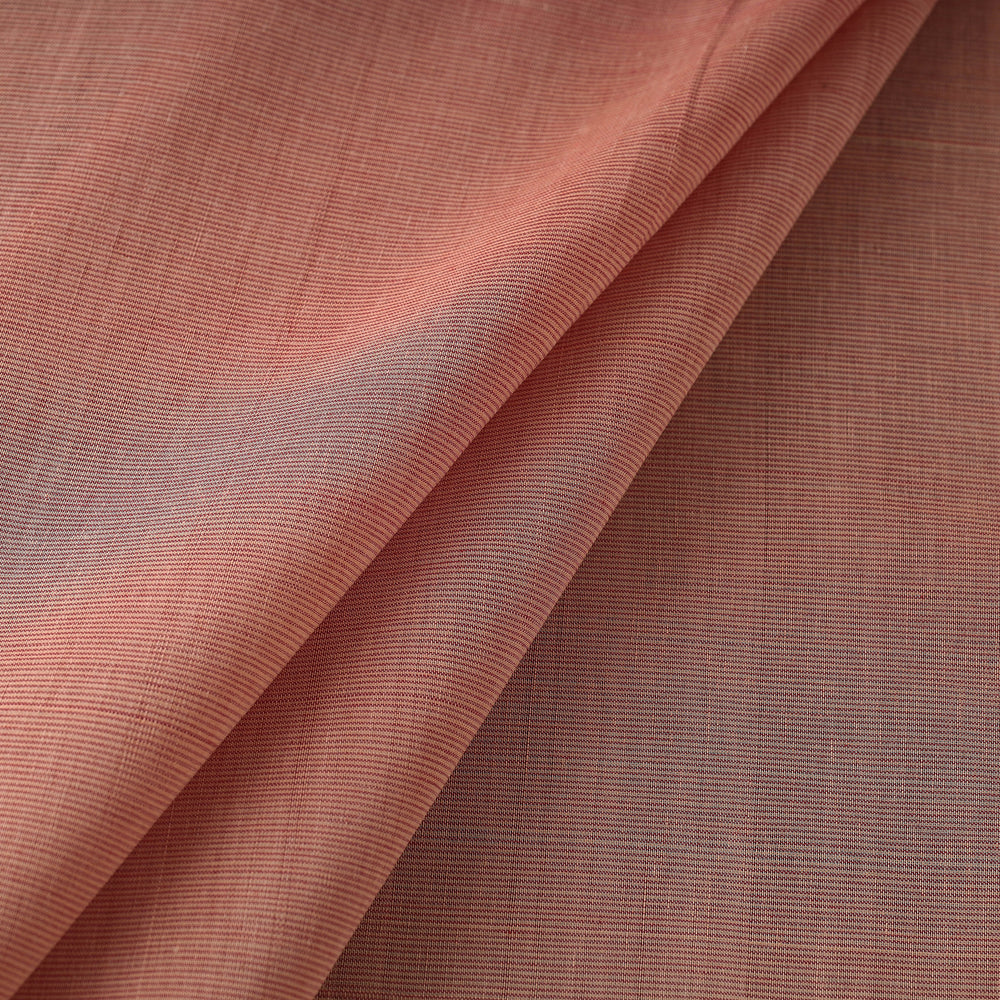 Peach - Original Mangalagiri Handloom Stripes Cotton Fabric