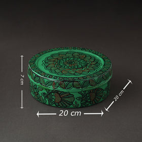  Godna Madhubani Handpainted Stainless Steel Casserole