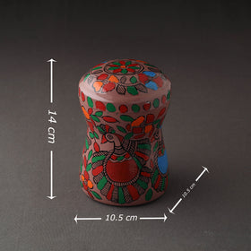 Brown Bengal Patua Handpainted Stainless Steel Multi Utility Canister