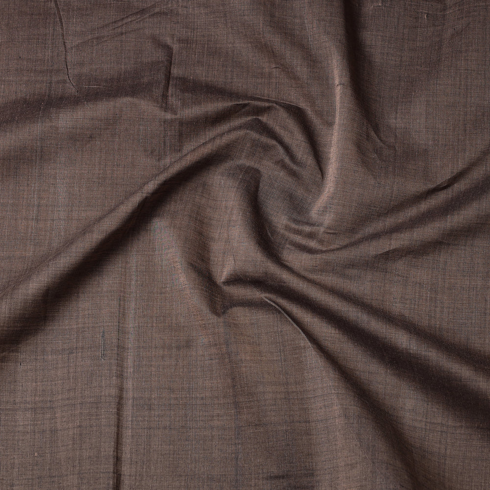 Brown - Original Mangalagiri Handloom Cotton Zari Border Fabric