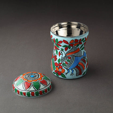  Bengal Patua Handpainted Stainless Steel Multi Utility Canister 