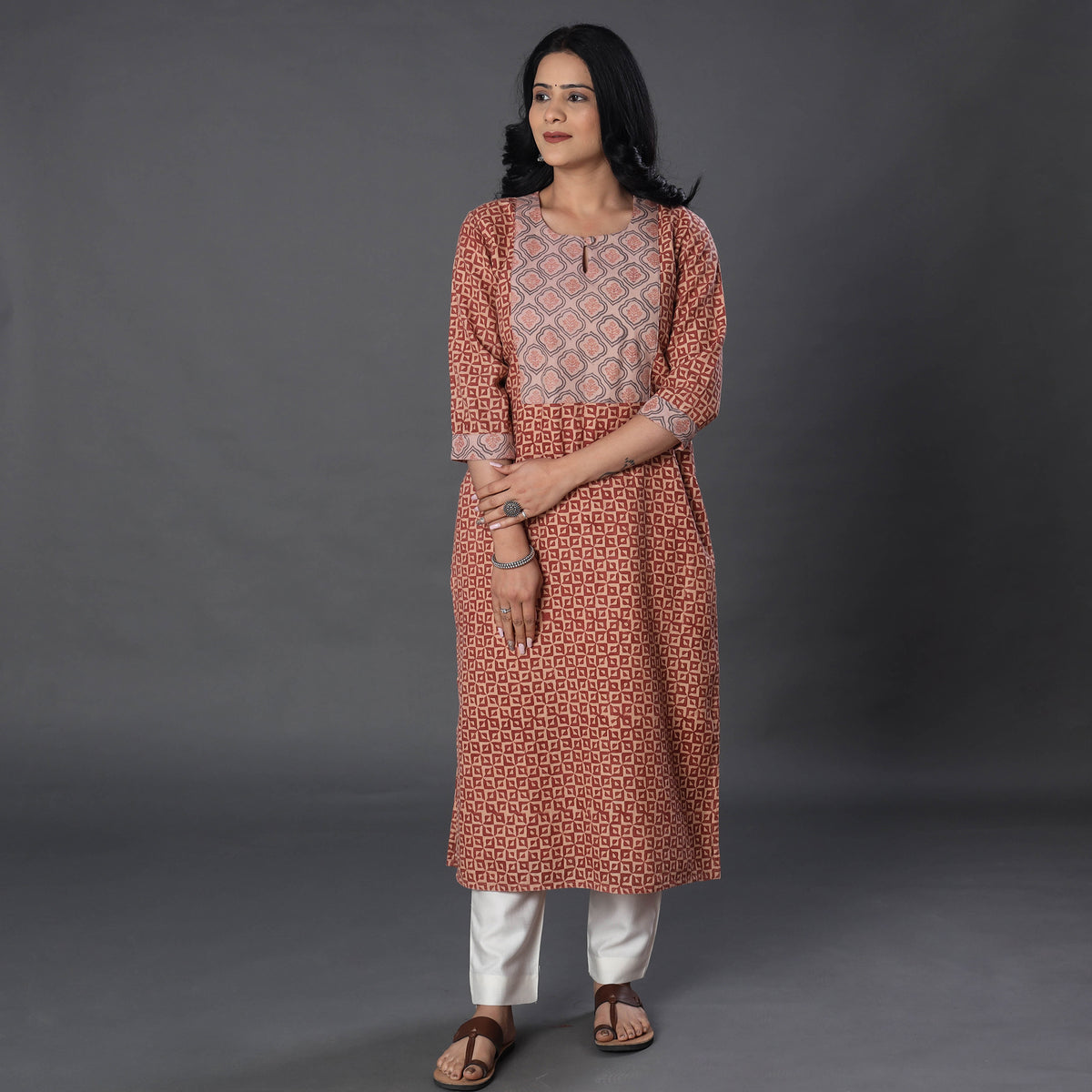 kalamkari woolen kurta