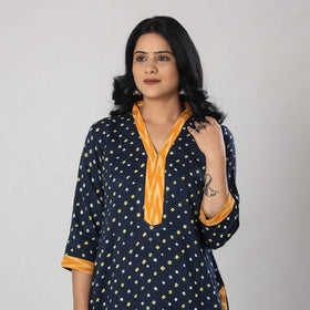 Buy Bandhani Tie-dye Cotton Long Straight Kurta Online l iTokri.com