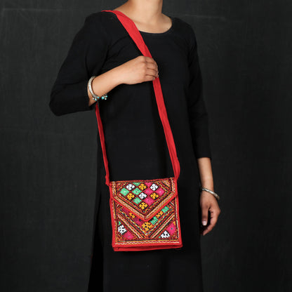 Multicolor - Kutchi Embroidery Mirror Work Sling Bag