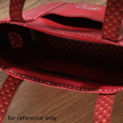 Red - Handcrafted Kutch Leather Shoulder Bag