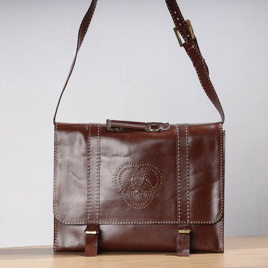 Handcrafted Kutch Leather Laptop Bag