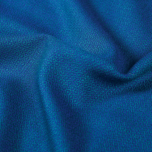 Blue - Kumaun Handwoven Pure Merino Woolen Fabric by Kilmora