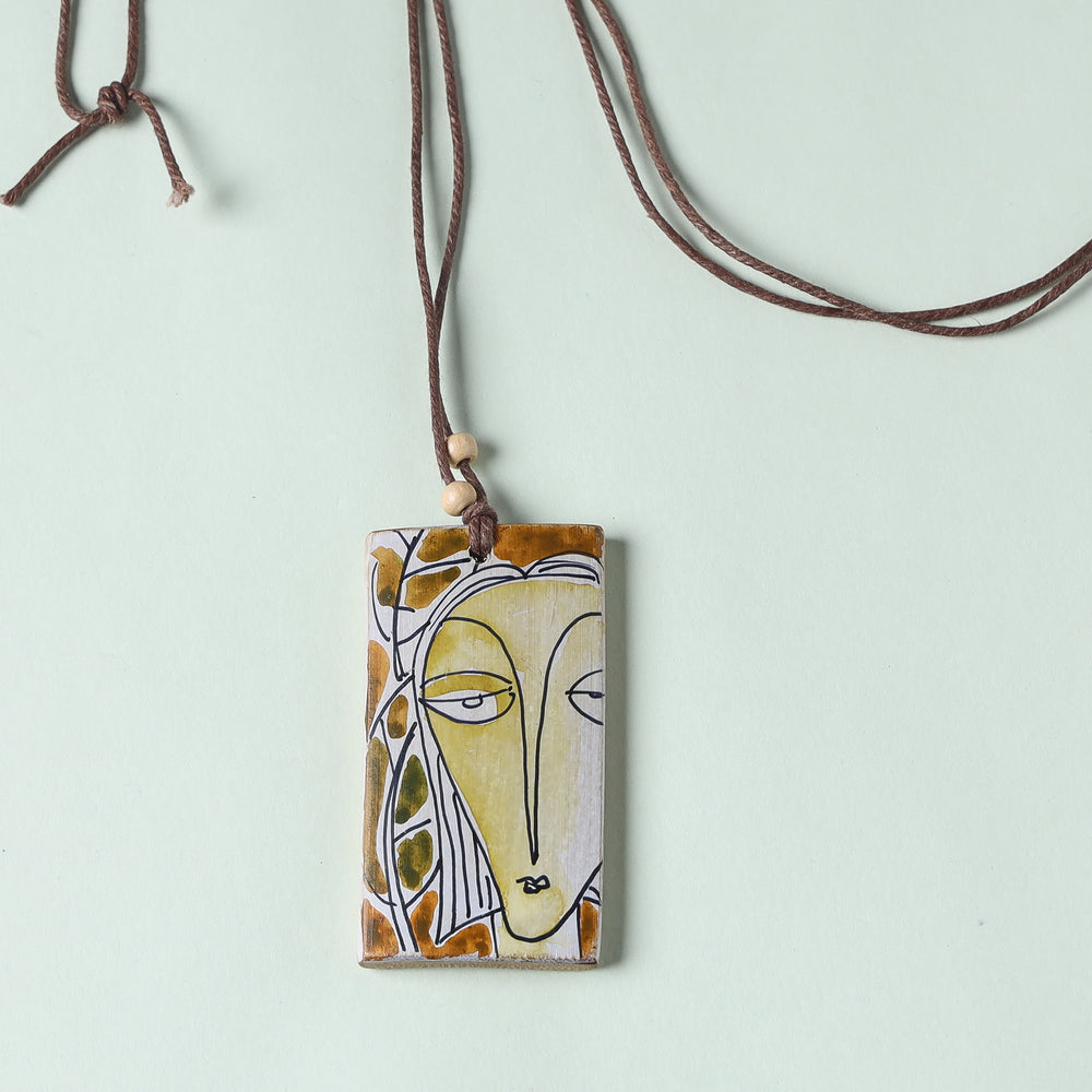 kerala mural art handpainted necklace