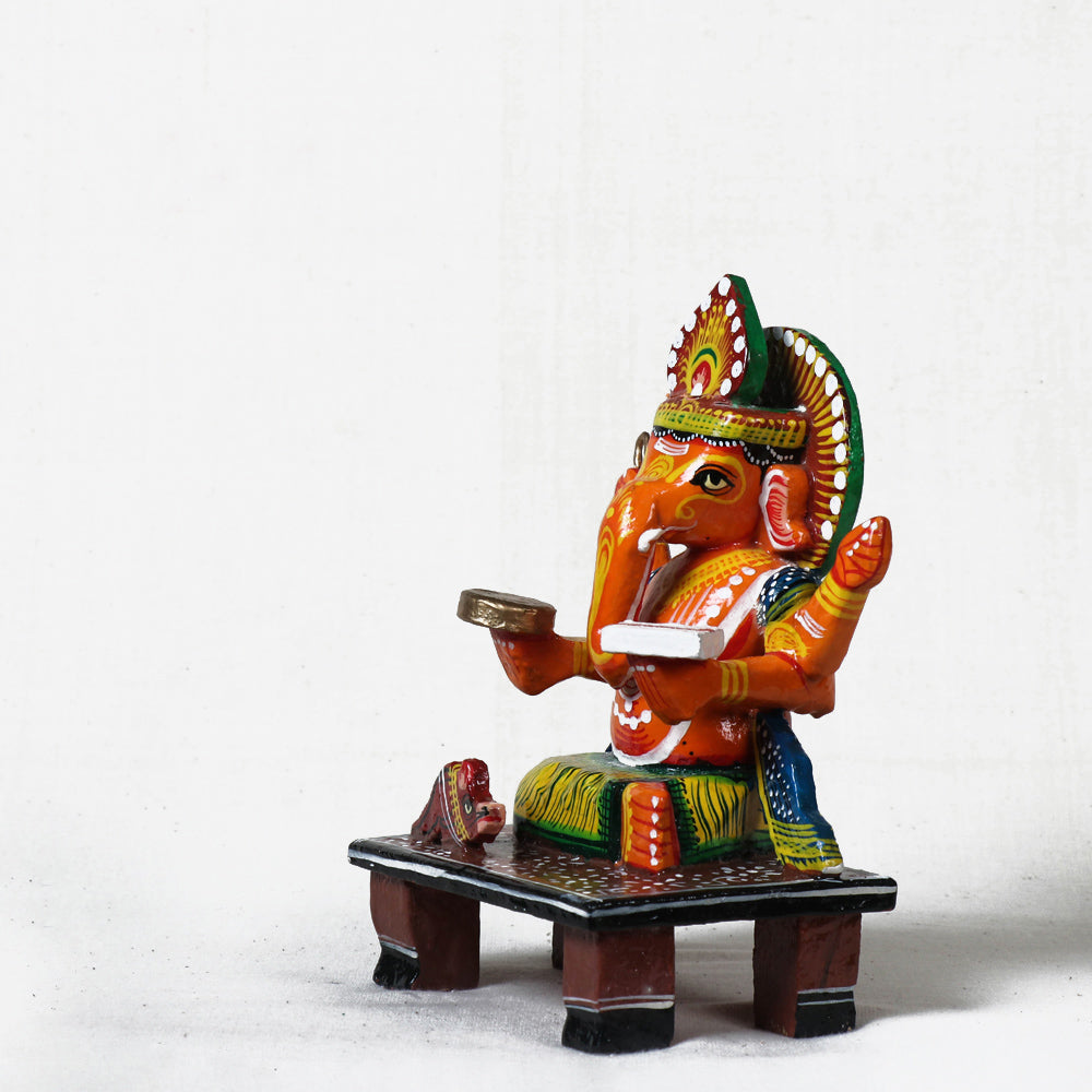 wooden ganesha idol