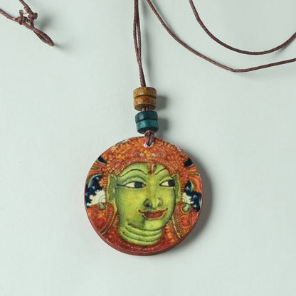 Kerala Mural Art Wooden Printed Necklace