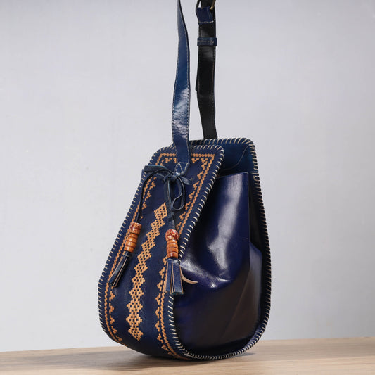 Handcrafted Kutch Leather Potli Sling Bag