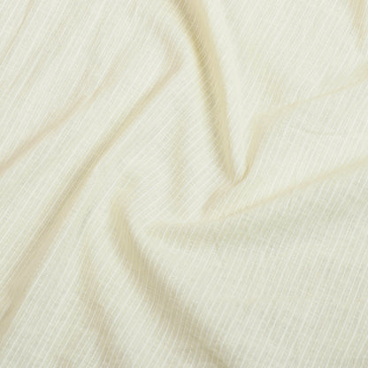 White - Cream - Pre Washed Kantha Stitch Cotton Fabric