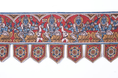 Handpainted Srikalahasti Kalamkari Pen Work Cotton Toran Hanging