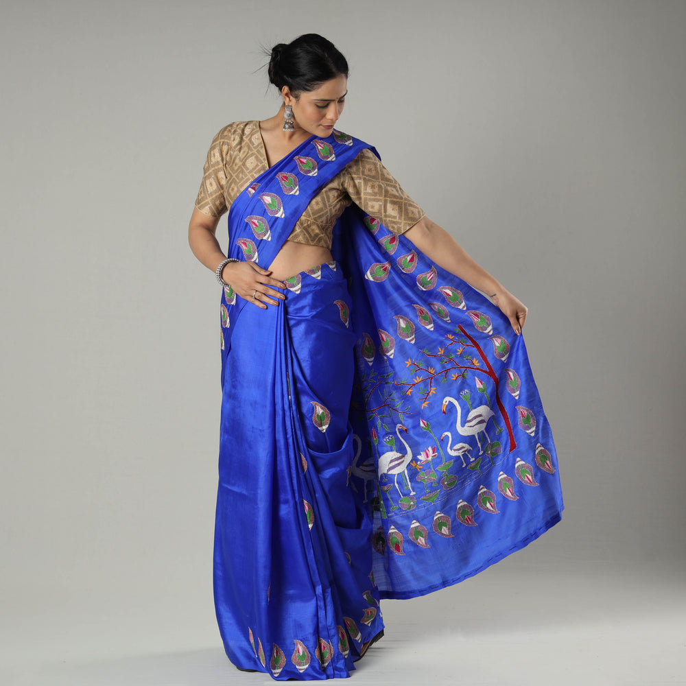 Kantha Embroidery Saree