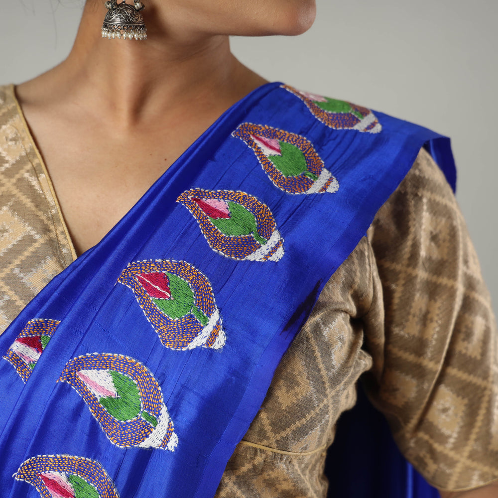 Kantha Embroidery Saree