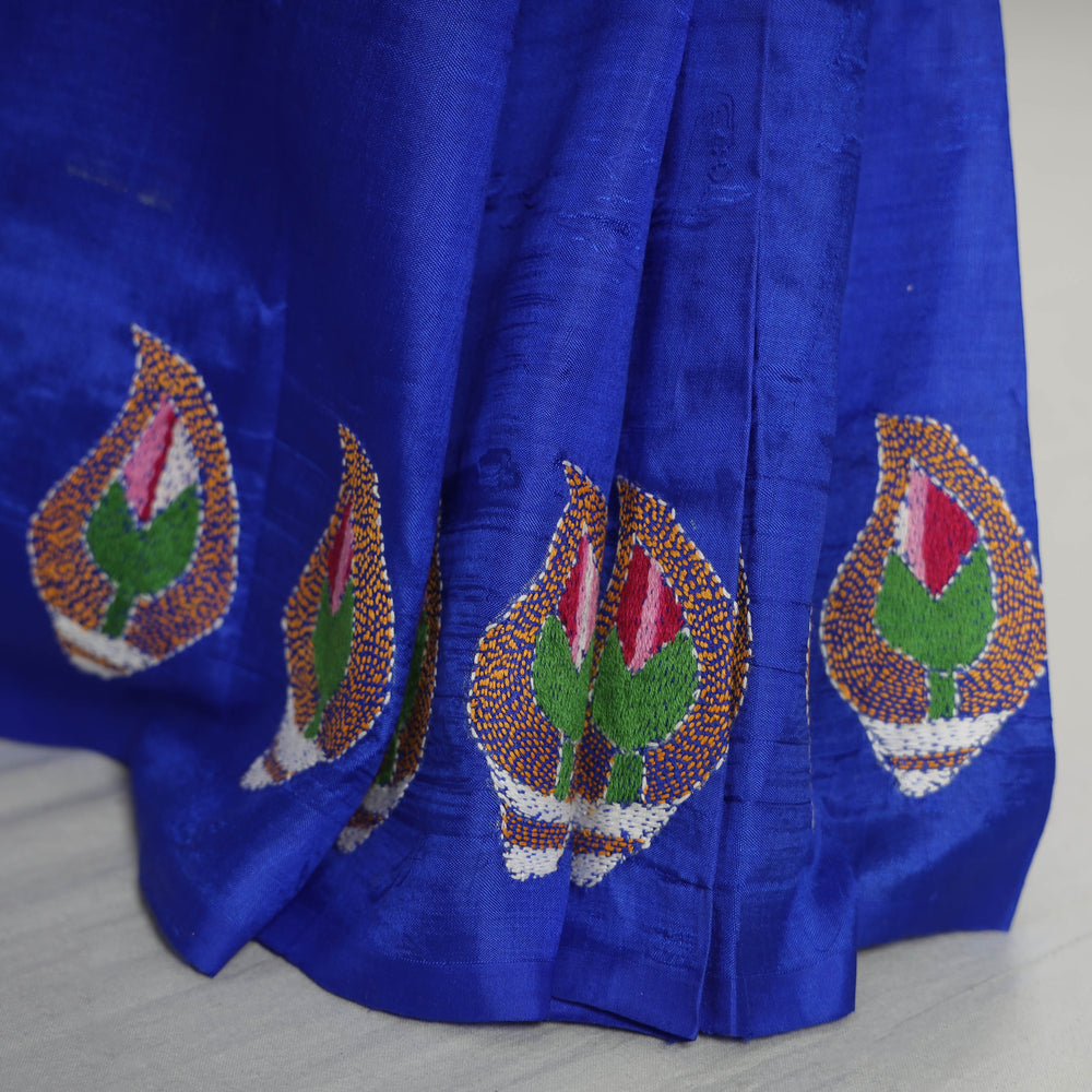 Kantha Embroidery Saree