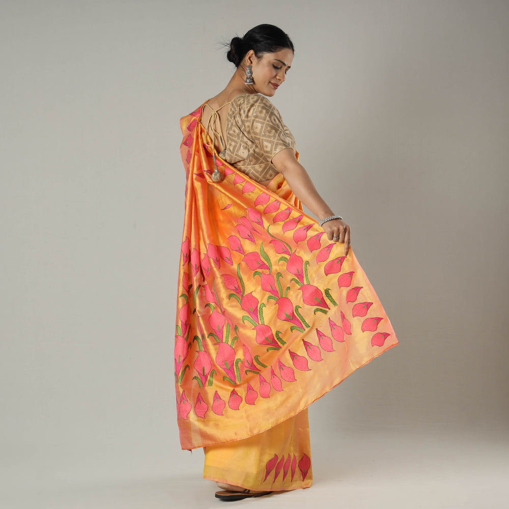 Kantha Embroidery Saree