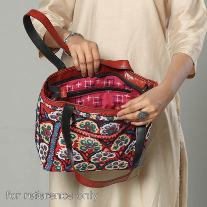 Multicolor - Handcrafted Rabari Kutch Embroidery Leather Shoulder Bag
